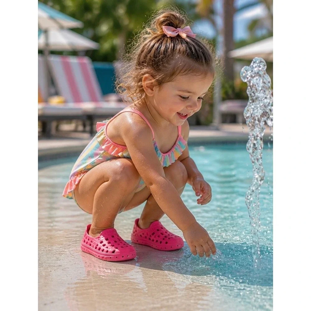Vans Trek Slip On Kid 6 Pink Breathable Quick Dry Outdoor Water Beach Pool Shoes